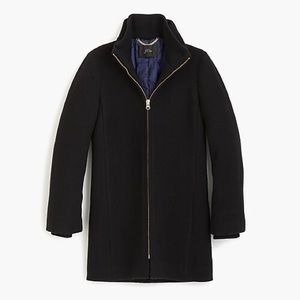 J Crew lodge coat Wool black long coat